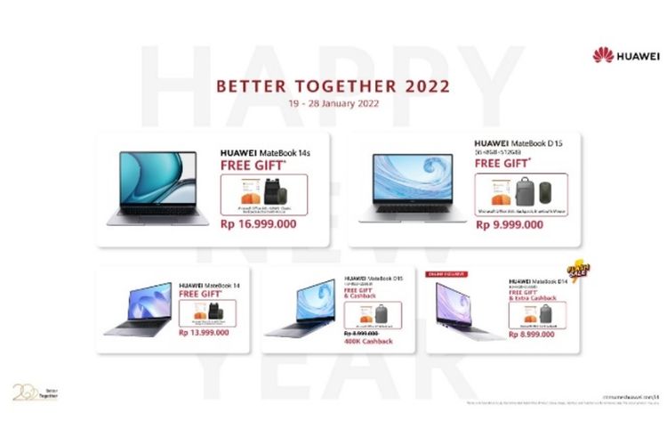 Melalui program Better Together, Huawei tawarkan penawaran menarik bagi rangkaian produk laptop canggih MateBook Family yang memberikan pengalaman terbaik melalui performa powerful sekaligus desain yang stylish.