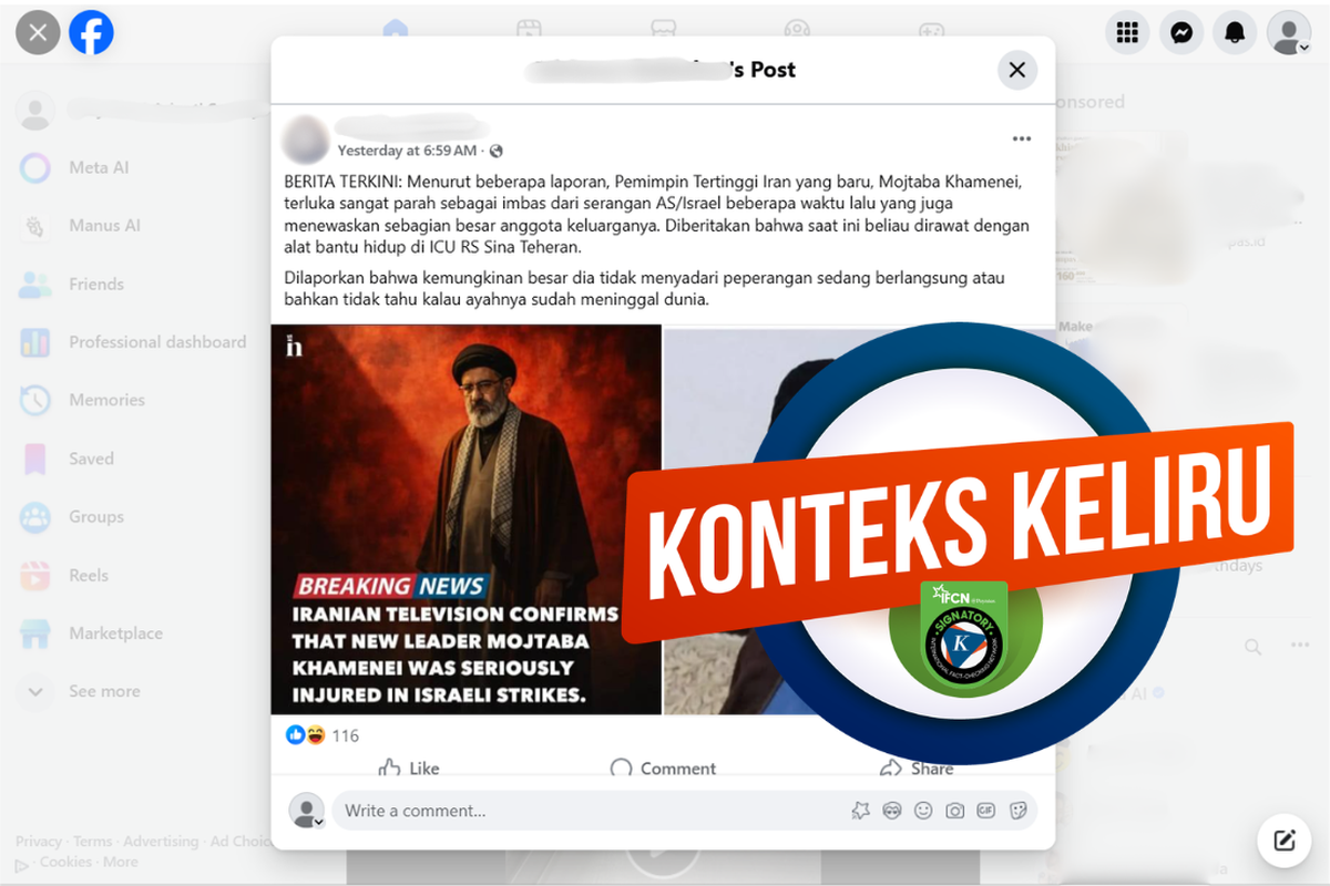Iran Bantah Kabar Pemimpin Tertinggi Baru Terluka Parah Akibat Serangan AS-Israel