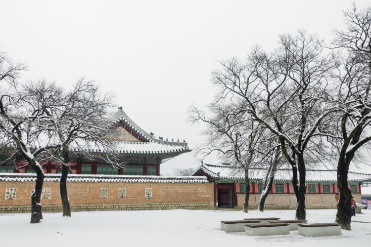 Suasana musim salju di Korea Selatan.