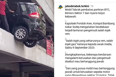 Mobil Hampir Jatuh dari Lantai 2, Diduga Salah Injak Pedal