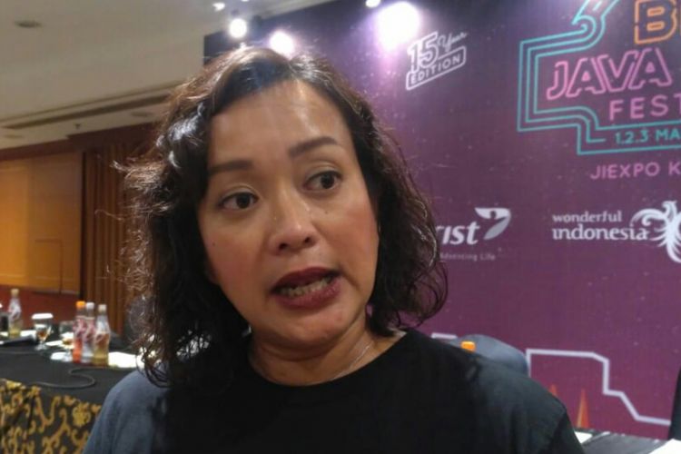 Direktur Utama Java Festival Production Dewi Gontha ditemui usai jumpa pers Java Jazz Festival di Hotel Borobudur, Jakarta Pusat, Rabu (27/2/2019).