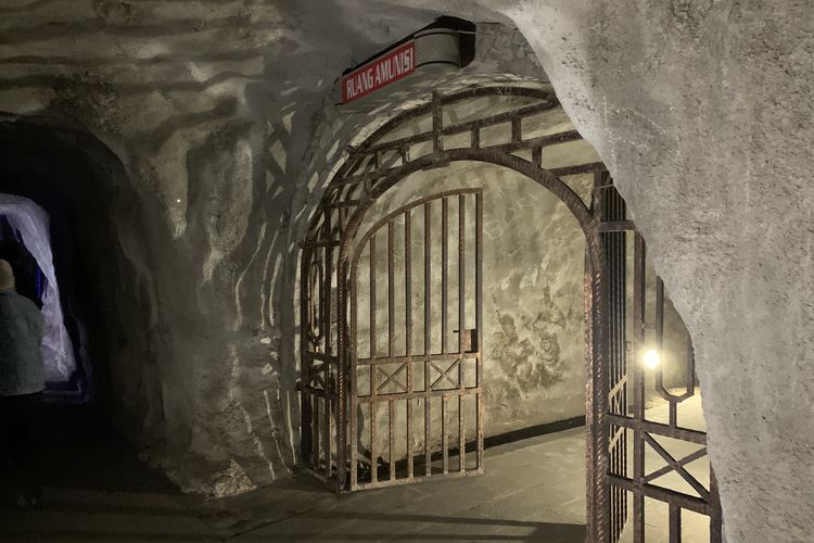 Ruang Amunisi di Lubang Jepang, Bukittinggi, Sumatera Barat.