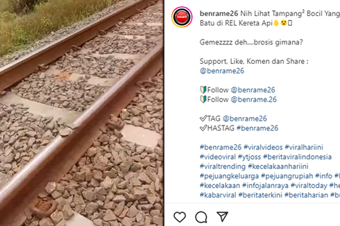 Penegasan KAI soal Video Viral Anak-anak Meletakkan Batu di Rel Kereta Api