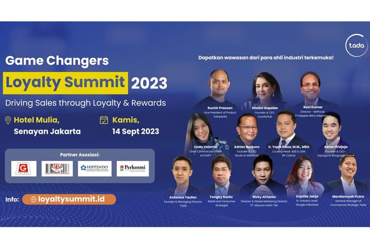 Tada menggelar Game Changers Loyalty Summit 2023 di Hotel Mulia Senayan, Jakarta, Kamis (14/9/2023). 