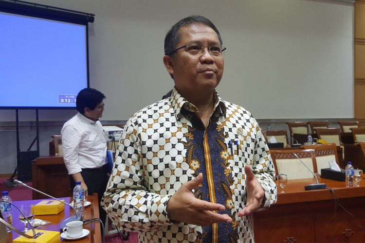 Menkominfo Rudiantara usai rapat bersama Komisi I DPR RI, Senin (28/8/2017) di Gedung Nusantara II, Komplek DPR/MPR RI Senayan, Jakarta.