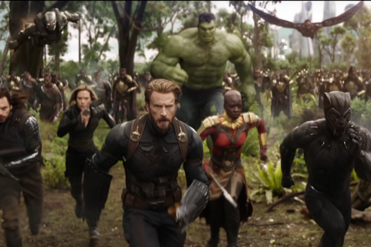 Captain America memimpin The Avenger dan pasukan Wakanda dalam Avengers: Infinity War.