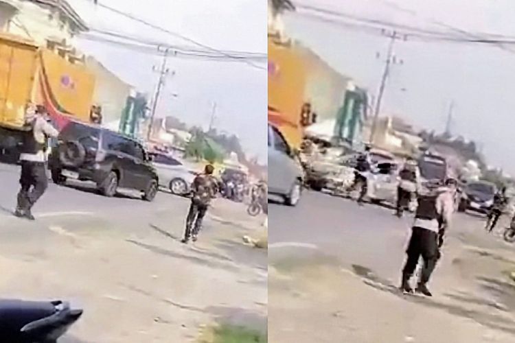 Aksi Heroik Kapolsek Baradatu Terpental Saat Hadang Mobil Jaringan Narkoba di Lampung