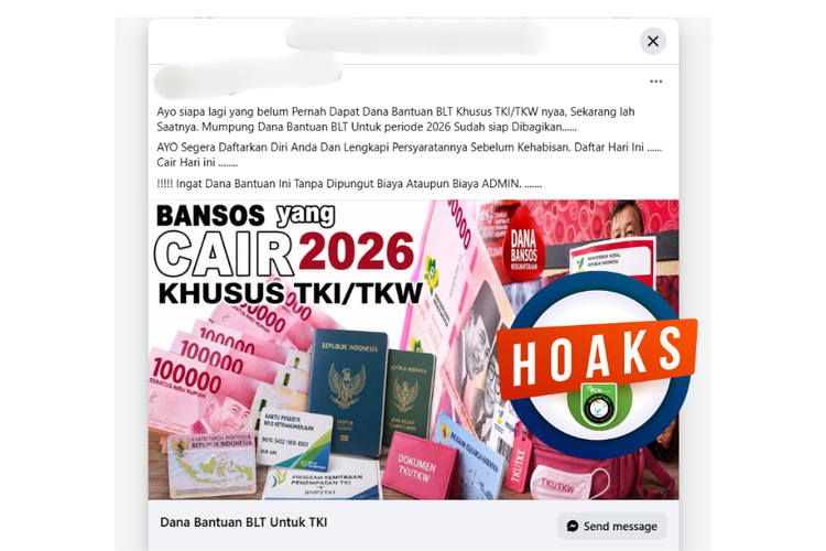 INFOGRAFIK: Hoaks Bantuan Langsung Tunai untuk TKI, Awas Penipuan
