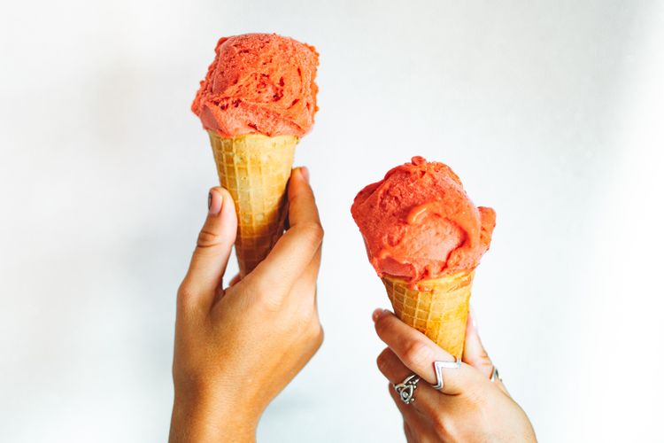 Ilustrasi gelato cone