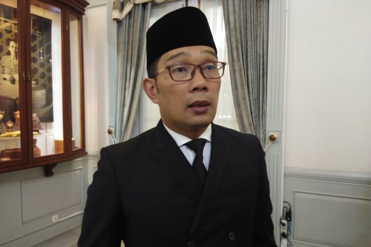 Gubernur Jawa Barat Ridwan Kamil saat ditemui di Gedung Sate, Jalan Diponegoro, Senin (23/12/2019).