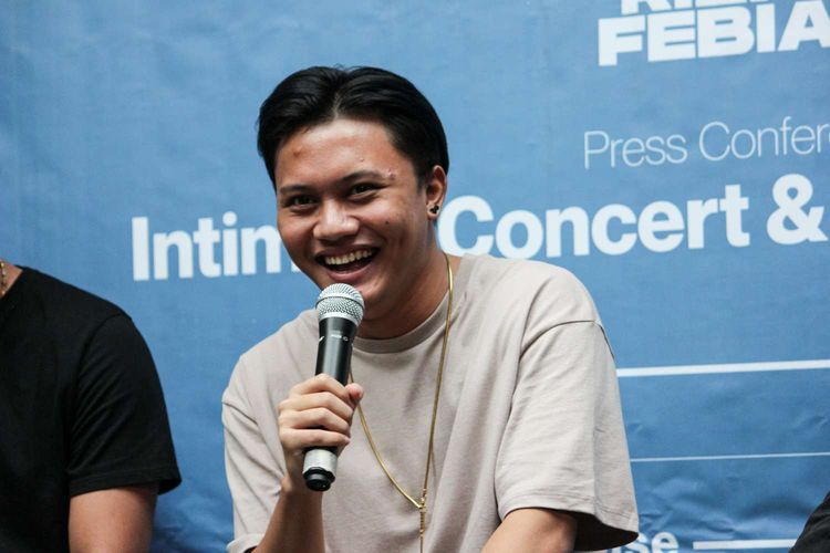 Press conference  dan Release single intimate Concert Rizky Febian di Oeang Cafe ,Kebayoran Baru, Jakarta Jumat (7/2/2020). Intimate Concert Rizky Febian akan di selenggarakan di Dago Tea House Bandung.