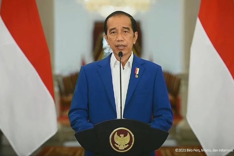 Presiden Joko Widodo memberikan sambutannya dalam peringatan Haornas ke-38.