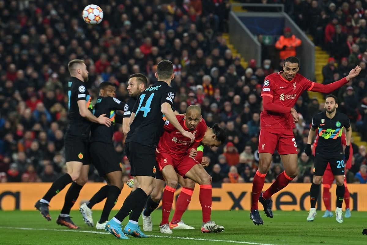 Laga leg kedua babak 16 besar Liga Champions 2021-2022, Liverpool vs Inter Milan, di Stadion Anfield, Rabu (9/3/2022) dini hari WIB.