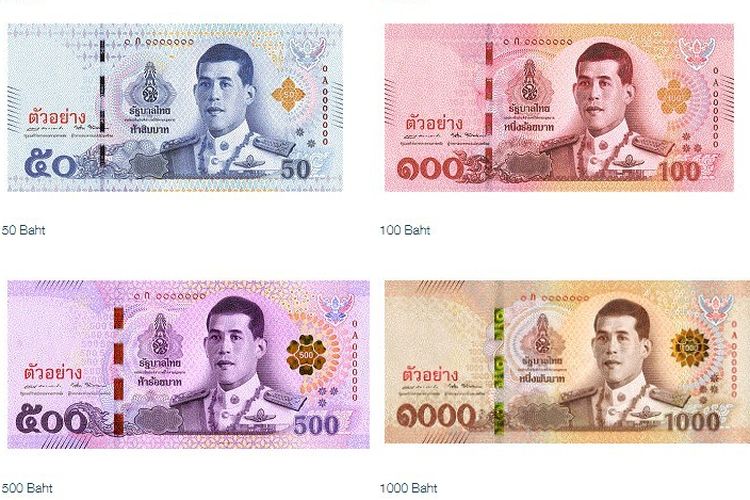 Gambar mata uang Thailand atau Bath Thailand.