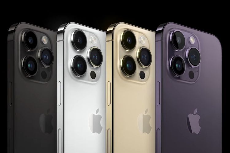 Pilihan warna iPhone 14 Pro dan iPhone 14 Pro Max.