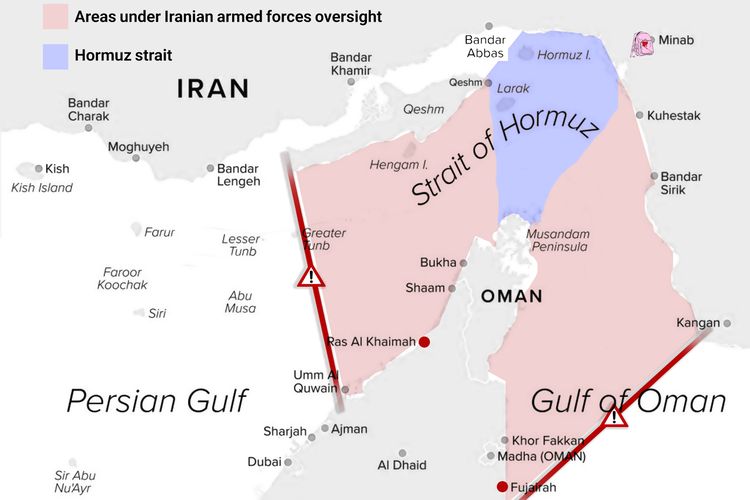 Otoritas Selat Teluk Persia (PGSA) Iran mengumumkan pembentukan zona maritim terkontrol di Selat Hormuz.