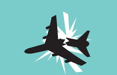 Ilustrasi kecelakaan pesawat