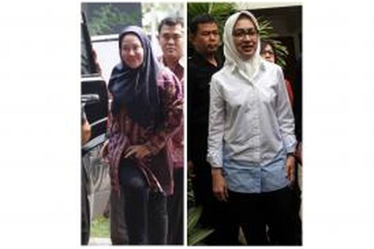 Ratu Atut Chosiyah (kiri) dan Airin Rachmy Diani