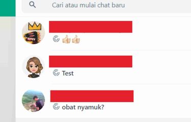 lambang mirip lingkaran pada WhatsApp