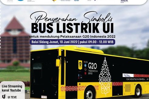 UI Serahkan Bus Listrik Buatan Anak Bangsa untuk Pemerintah, Dukung G20