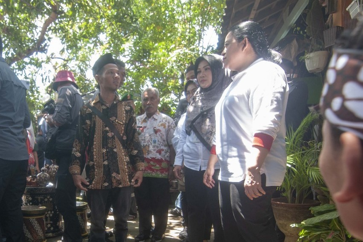 Ketua DPR Puan Maharani di Klaten, Jawa Tengah, Selasa (30/1/2024).