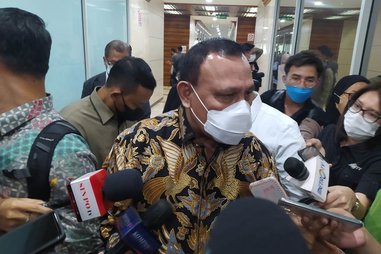 Ketua KPK Firli Bahuri saat ditemui di Gedung DPR RI, Senayan, Jakarta Pusat, Rabu (7/9/2022). 