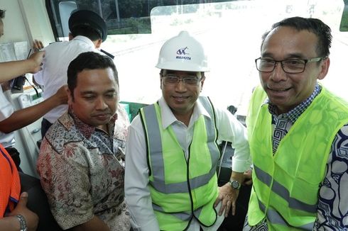 Menteri Perhubungan Tinjau Uji Coba Operasi Kereta Bandara Soekarno-Hatta
