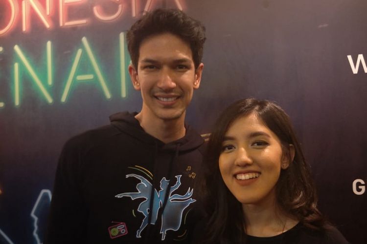 Dimas Beck dan Ify Alyssa ditemui usai kegiatan Indonesia Menari 2018 di Grand Indonesia, Jakarta Pusat, Minggu (11/11/2018).