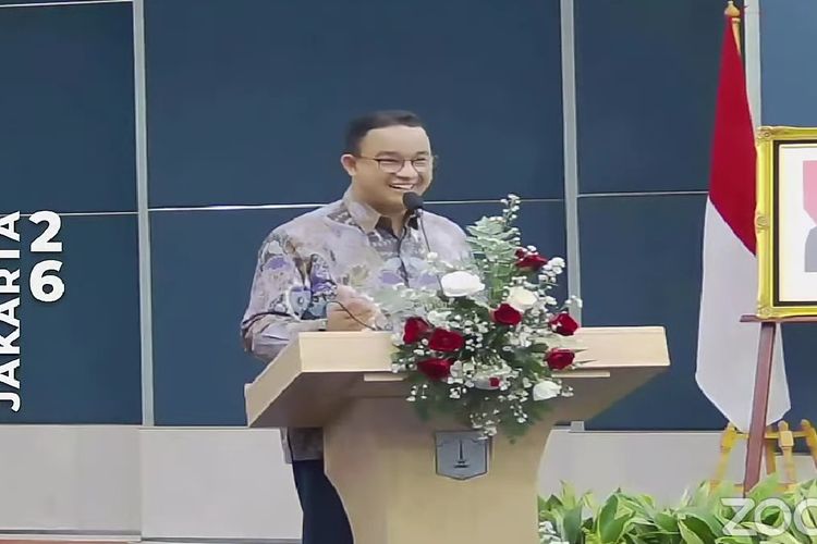 Gubernur DKI Jakarta Anies Baswedan saat acara diskusi di Balai Kota DKI Jakarta diunggah melalui akun YouTube Pemprov DKI Jakarta, Kamis (27/1/2022).