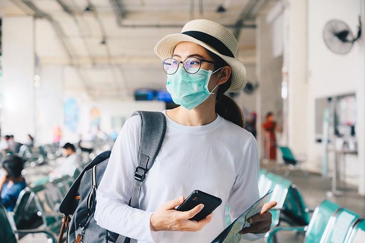 Ilustrasi traveling saat pandemi.