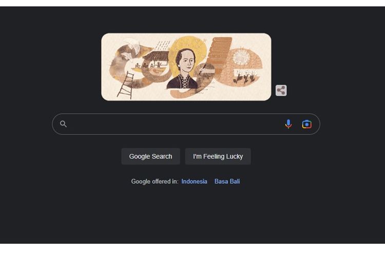 Potret Lasminingrat di Google Doodle hari ini, Rabu (29/3/2023)