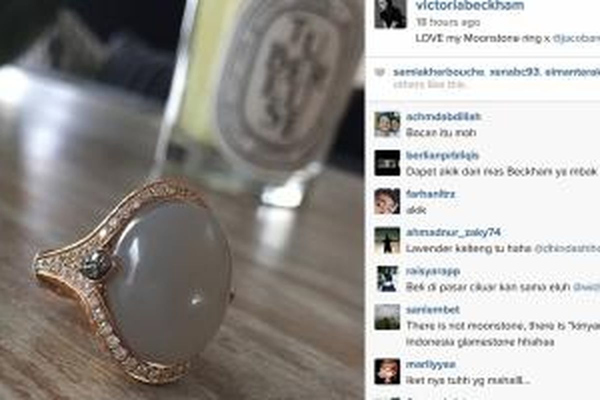 Unggahan batu akik Victoria Bekcham buat geger para pemilik akun Instagram 
