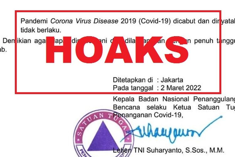 Hoaks, pemerintah cabut status pandemi Covid-19