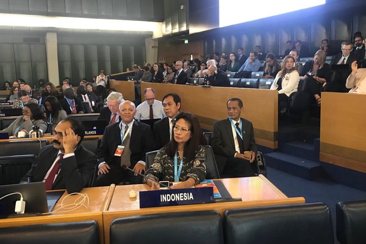 Delegasi Republik Indonesia dalam Sidang Komite Ketahanan Pangan Global ke-46 di kantor pusat Food and Agriculture Organisation (FAO) di Roma, Italia, pada 14-18 Oktober 2019.