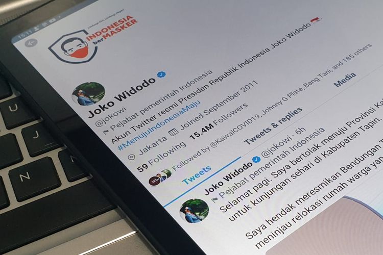 Akun Twitter Presiden Joko Widodo