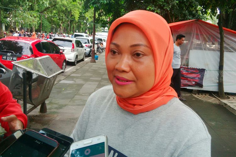 Cawagub Jateng, Ida Fauziyah saat ditemui di Sriwedari Solo, Jawa Tengah, Minggu (11/3/2018).