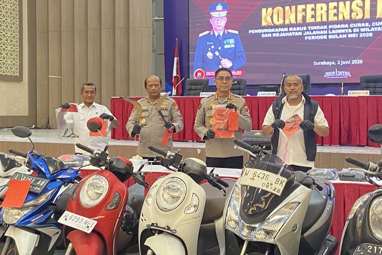 Polda Jatim: Kasus Pencurian Motor Terbanyak di Malang dan Surabaya 
