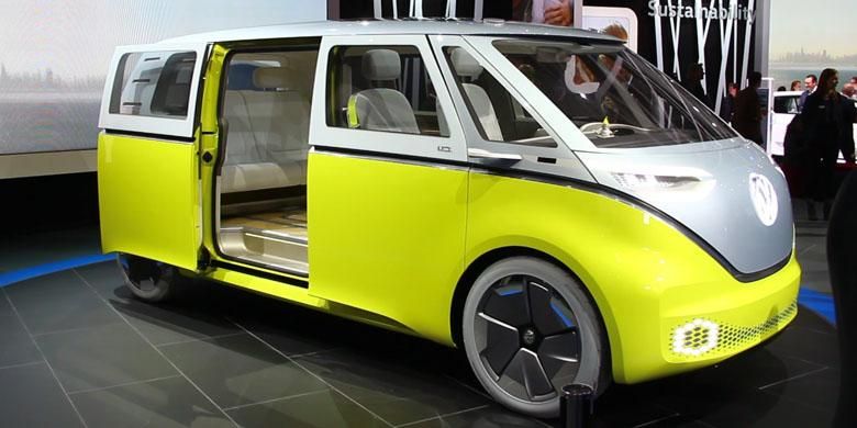 Mobil konsep Volkswagen I.D. Buzz.