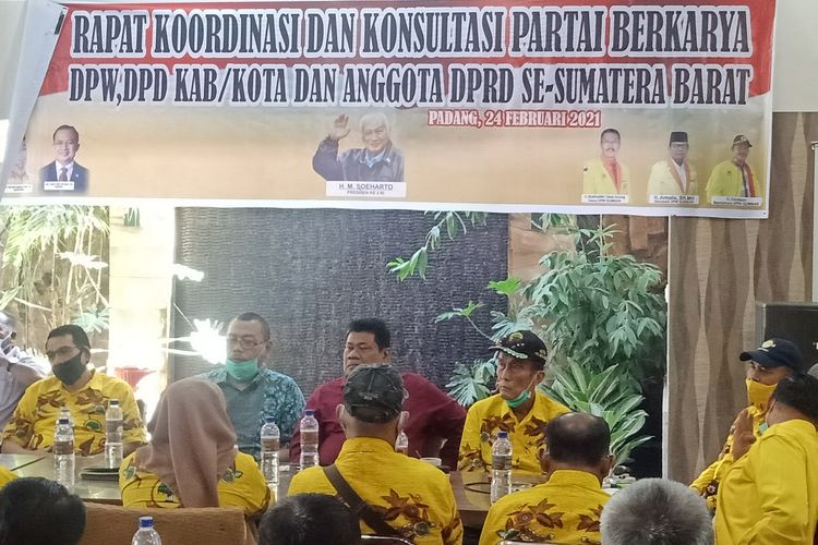 Partai Berkarya Sumbar nyatakan dukungan ke Tommy Soeharto, Rabu (24/2/2021)