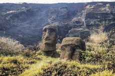 Patung Moai di Pulau Paskah Rusak Dilalap Kebakaran Hutan, Tak Bisa Diperbaiki Lagi