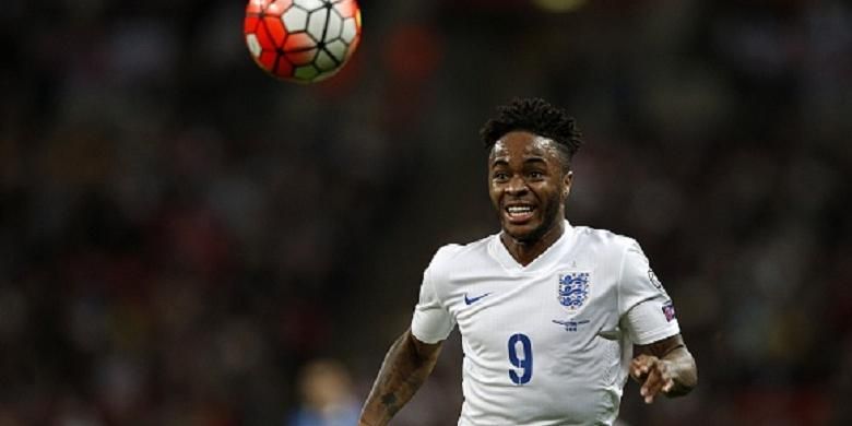 Gelandang Manchester City dan tim nasional Inggris, Raheem Sterling.