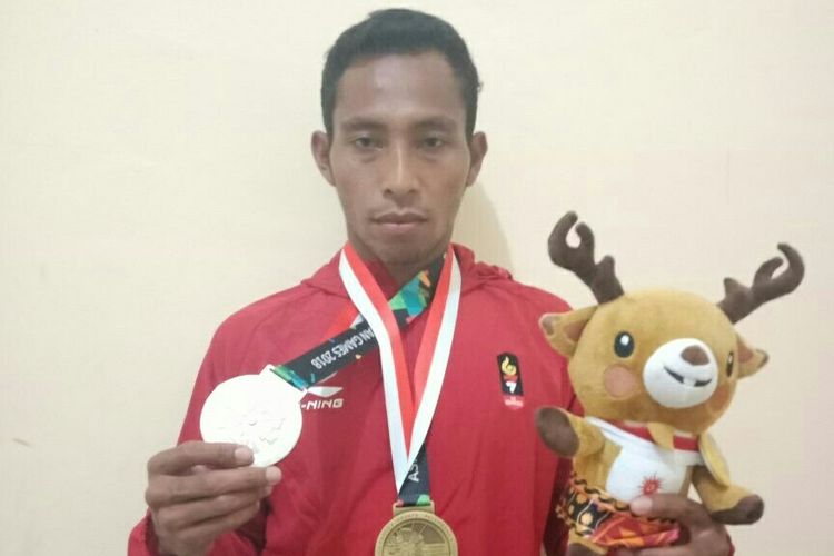Arpan, atlet dayung asal Karawang yang berhasil raih medali perak dan perunggu.