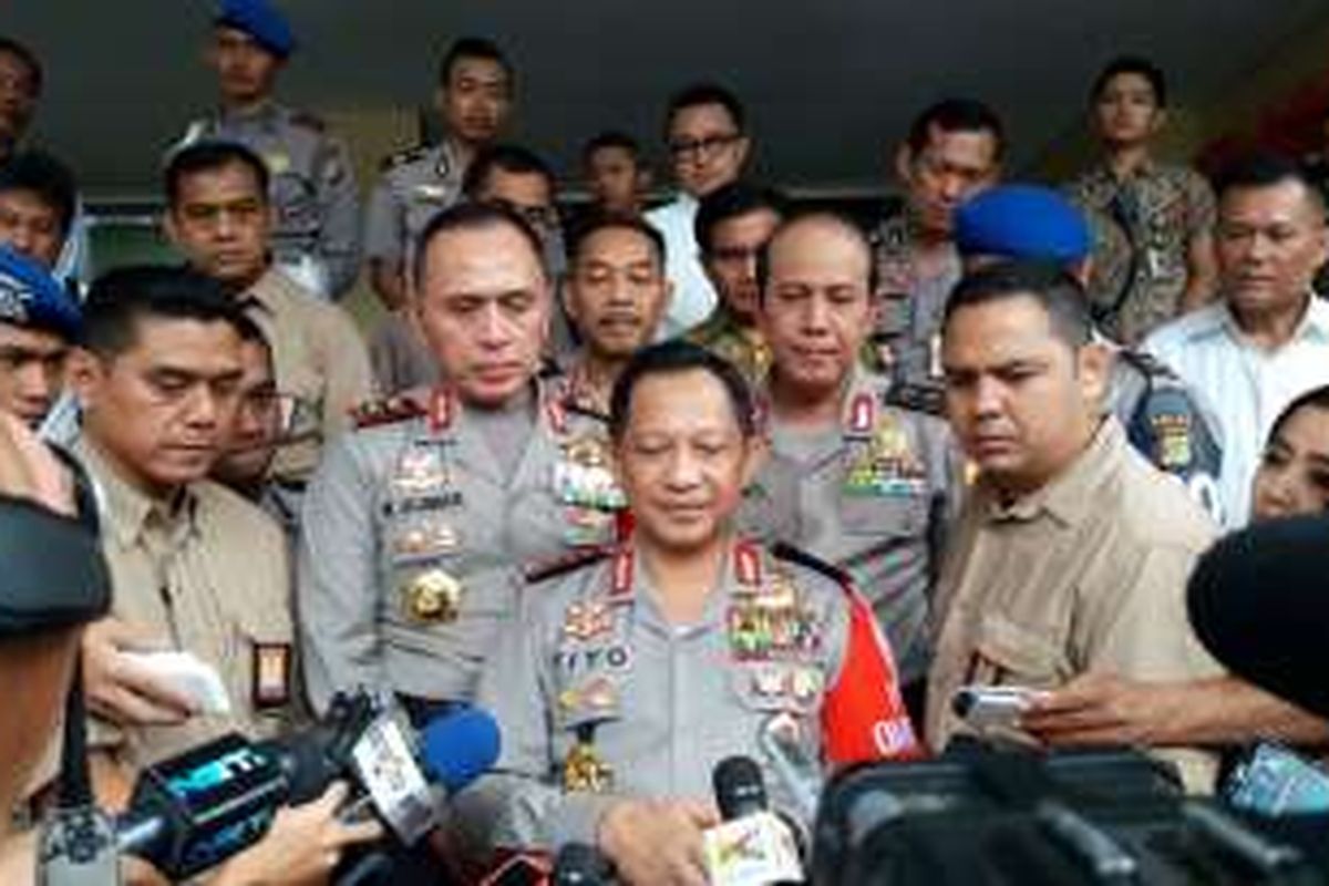 Kapolri, Jenderal Tito Karnavian saat diwawancarai di Mapolda Metro Jaya, Rabu (12/10/2016).