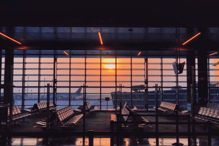 Bandara Internasional Hamad di Doha, Qatar.