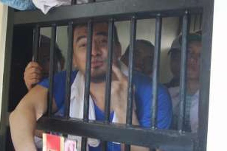 Saipul Jamil di sel tahanan Pengadilan Negeri Jakarta Utara, Rabu (18/5/2016).
