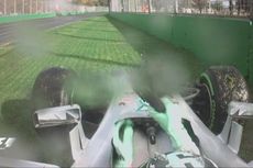 Nico Rosberg Tergelincir, lalu Tabrak Dinding Pembatas