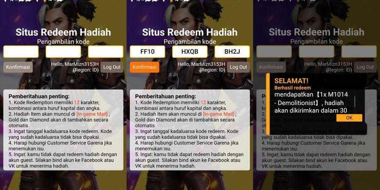 Masukkan Kode Redeem Free Fire Ini Anda Dapat Senjata Menarik Gratis Halaman All Kompas Com