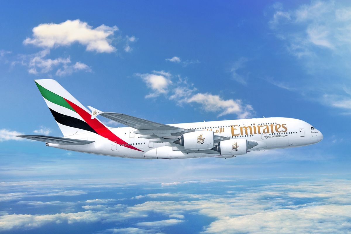 Ilustrasi maskapai penerbangan Emirates.