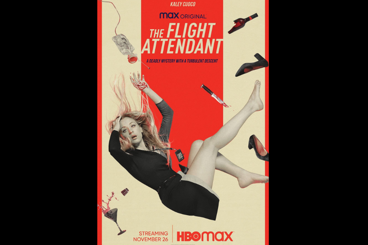 Kaley Cuoco dalam mini seri drama The Flight Attendant (2020).