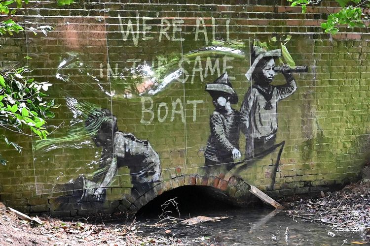 Mural Seniman Banksy di Inggris